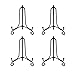 Artliving 3.5 Inch Black Mini Iron Stand Cookie Holder Display Stand Place Card Holder Display Easels at Weddings, Birthday Party (4 pack)