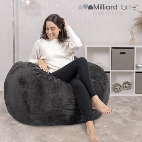 Milliard Big Ultra Supportive Stuffed Bean Bag Chair Couch for Adults