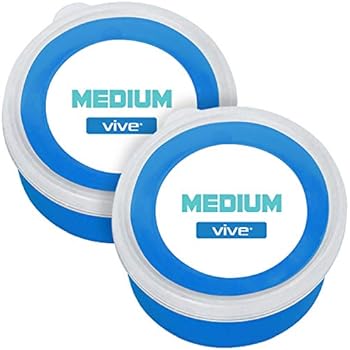 Vive Therapy Putty Medium (2-Pack) for Finger, Hand & Grip Strength Exercises - Extra Soft, Soft, Medium and Firm Resistance Kit for Occupational, Physical Therapy, Thinking and Stress