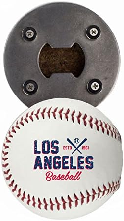 Los Angeles A Bottle Opener, Made from a real Baseball, The BaseballOpener, Cap Catcher, Fridge Magnet