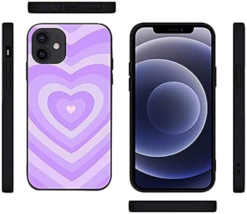 LUOWAN for Love Heart iPhone 12/12 Pro Case,Silicone Shell with