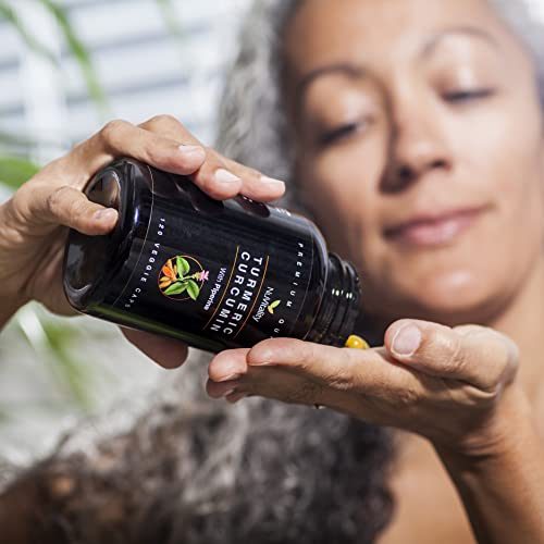 Turmeric Curcumin with Black Pepper Extract (Piperine) 120 Veggie