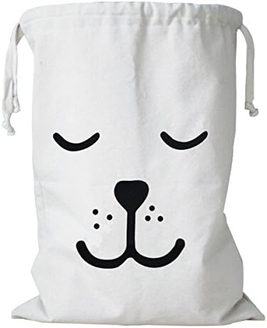 Toy Canvas Duffle Storage Heavy Duty Basket Laundry Bag with Drawstring Produce Folding Organizer Personalized Gift for Travel Washing Machine, Baby Socks