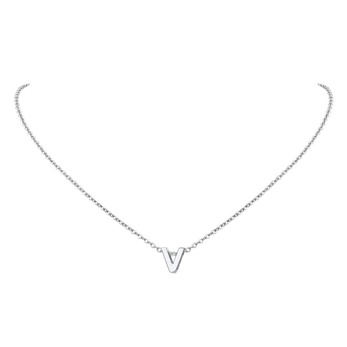 FindChic V Necklace Dainty Necklace for Women Letter Jewelry V Chain