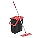 Topmop Microfiber Mop and Bucket System for Floor Cleaning with 3 Washable Flat Microfiber Mop Pads