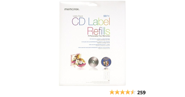 Memorex White CD-R Labels 3202-0412, 50 ... - Amazon.com