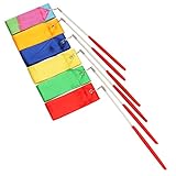Tosnail 6.5-foot Long Dancing Ribbon Streamer Rhythm Ribbon - Pack of 6
