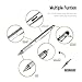 Eutuxia 6-in-1 Multitool Twist Retractable Ballpoint Pen, Ruler (In. & Cm.), Spirit Level, Touch Screen Stylus, Phillips & Flat Head Screwdriver. Mini Multifunction Tech Tool Kit. [Black & Silver]