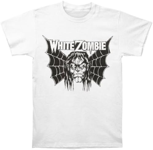 White Zombie Men's Spider Wing T-shirt Medium White