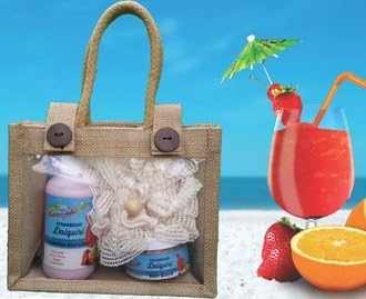 Island Essentials 3-Piece Gift Set -Strawberry Daiquiri scented with sweet, Florida Strawberries