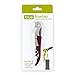 True TrueTap Double Hinged Waiter’s Corkscrew, Burgundy Wine Bottle Opener with Foil Cutter, Wine Key