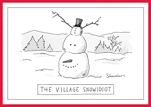 The New Yorker Cartoon "The Village Snow Idiot" Holiday Cards (Box of 8)