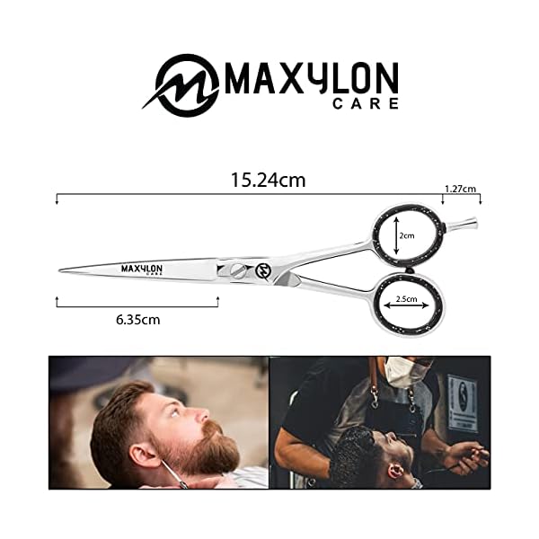 Maxylon-Hairdressing-Scissors-for-Professional-Hairdressers-6-inch-Stainless-Steel-Hair-Cutting-Shears-for-Salon-Barbers-Men-Women Maxylon Hairdressing Scissors for Professional Hairdressers 6 inch Stainless Steel Hair Cutting Shears for Salon Barbers…