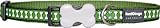 Red Dingo Reflective Dog Collar, Small, Green