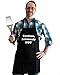 BBQ Bud, Men's Fun Grilling Apron: Caution Extremely HOT (Black)