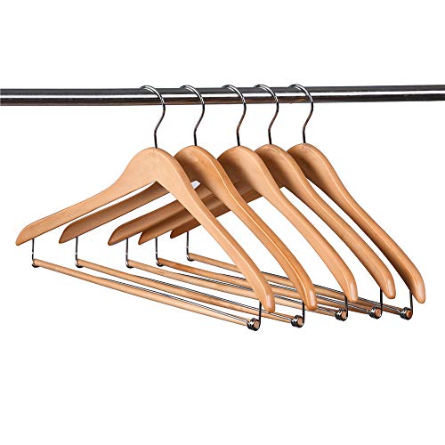 Quality Hangers Wooden Hangers Beautiful Sturdy Suit Coat Hangers with