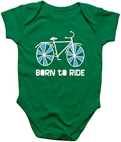 Rock Scissor Paper Bike Baby Bodysuit - Emerald Green - 12 months