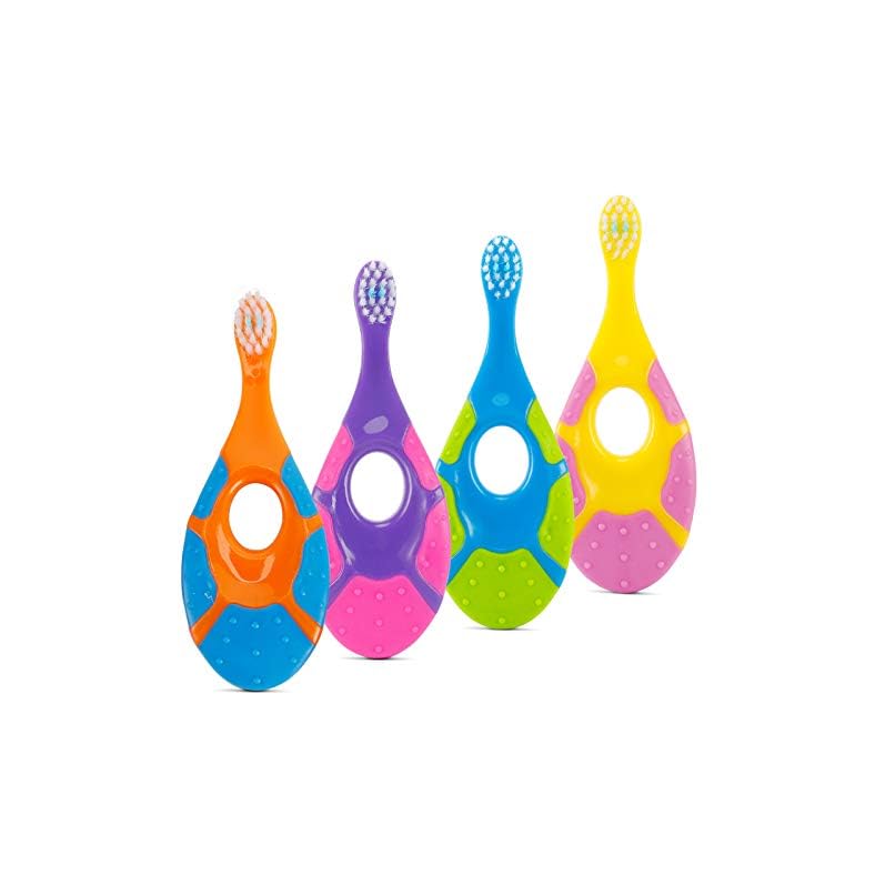 Slotic Baby Toothbrush for 0-2 Years, Safe and Sturdy, Toddler Oral Care Teether Brush, Extra Soft Bristle for Baby…