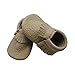 Mejale Baby Shoes Soft Sole Leather Crawling Moccasins Infant Toddler Crib Slippers(3-6 Mos./4.5in, Khaki)