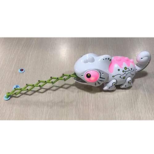 Highpot LED Color Changing RC Robotic Chameleon Toy with Bug Catching Action, Remote Control & Extendable Tongue with Animated Eyes and Tail - Thumbnail 4