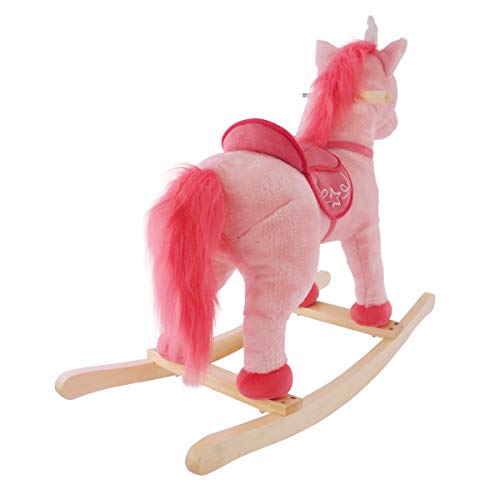 Bieco Plüsch Schaukeltier Einhorn, 70 cm | Kinder Schaukelstuhl mit Sicherheitsgurt | Baby Schaukel | Schaukel Kleinkind… – Bild 4