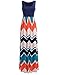 Sherosa Women's Casual Sleeveless Elastic Striped Maxi Cocktail Party Dress (S, Navy Blue)