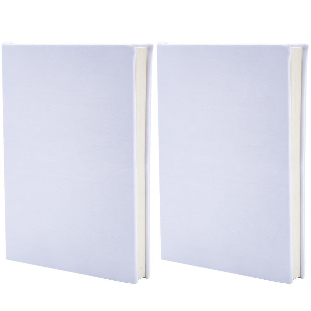 CRASPIRE Stretchable Book Cover 6"x9" White Elastic Notebook Wrap Sleeve Up to 18.5”x 9” Durable Washable Reusable Protective Cover for Hardcover Books Lovers Paperback Office Textbooks