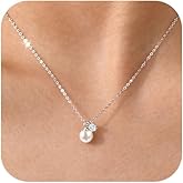 Myfresty 925 Sterling Silver Infinity Single Pearl Necklaces for Women, Dainty Chic Pearl Pendent AAAAA Cubic Zirconia Necklaces Simple Trendy Everyday Jewelry Mothers Day Birthday Gift for Mom Daughter Her