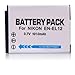 High Capacity 1050 mAH EN-EL12 Replacement Lithium-Ion Battery for Nikon CoolPix S620 S6100 S9100 S8100 S8000 S6000 S1100pj