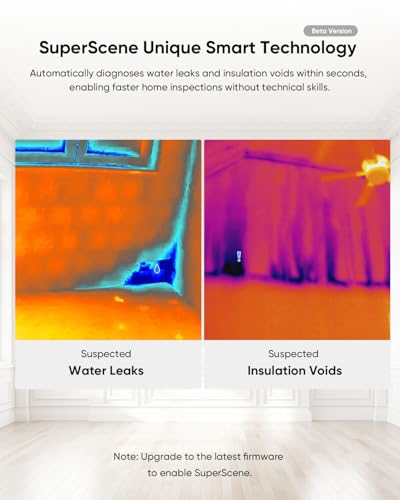 HIKMICRO E02 Thermal Camera with Visual Camera,Smart Scenes Detection,240*240 SuperIR,96x96 IR Resolution,Handheld Thermal Imaging Camera with Laser Pointer, 20Hz Infrared Thermal Imager,-20℃ to 400℃