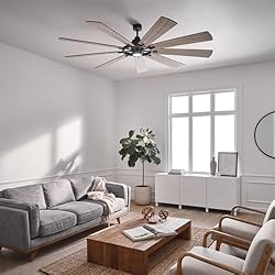 KICHLER 85 inch Gentry LED Ceiling Fan in Anvil