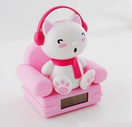 Cookids Solar Doll Kitten Cat Listening Music Bobblehead / Car Accessories/interior Decoration