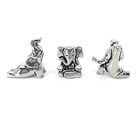 Basic Spirit Yoga Elephant Poses Pewter Figurines Namaste Gift