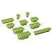 HDE 10pc Anti-Dust Silicone Rubber Port Plugs for MacBook Pro Retina Green)