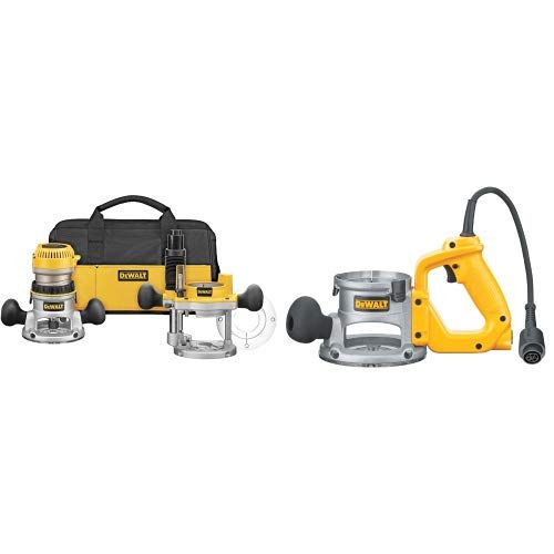 Buy DEWALT DW618PKB 21/4 HP EVS Fixed Base/Plunge Router Combo Kit