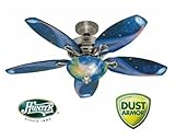 Hunter Space Discovery 48 in. Brushed Nickel Ceiling Fan with Earth Light & Moon Blades