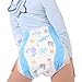 TEN@NIGHT Adult Baby Diaper One time Diaper ABDL Incontinence Underwear DDLG 8 Pieces (Blue)