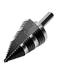 Lichamp M2 - Broca de acero de alta velocidad con 19 tamaños de pasos para cortar agujeros en hoja de metal, acero, madera, aluminio, plástico, etc.