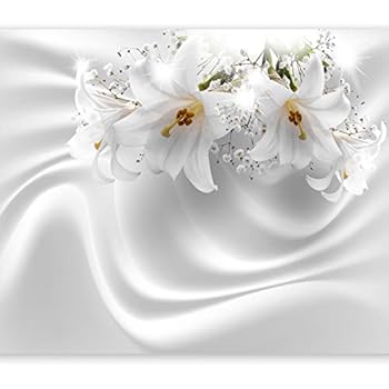 Amazon.com: artgeist Wall Mural White Lily 96"x69" Peel ...