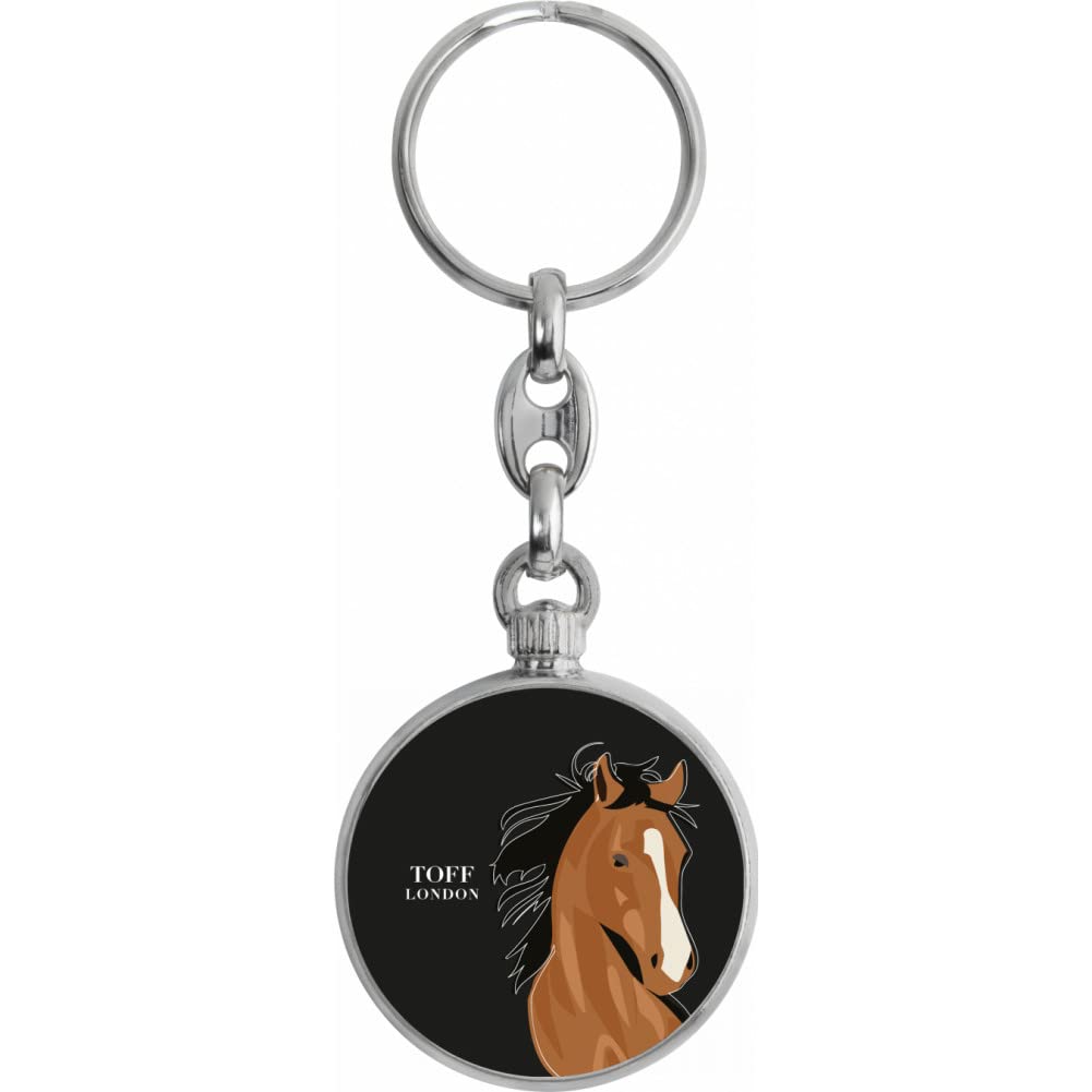 Toff London Brown Arabian Horse Head Keyring