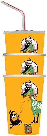 Moomin Love - Children's - Kids - Birthday Party - Partyware - Tableware - Set of 10 Paper Plates &amp; 10 Paper Cups