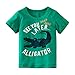 DZRZVD Crocodile Boys Girls Kids Babys Toddler Infant Summer Cute Cotton T Shirts Tees Clothes Matching Outfits