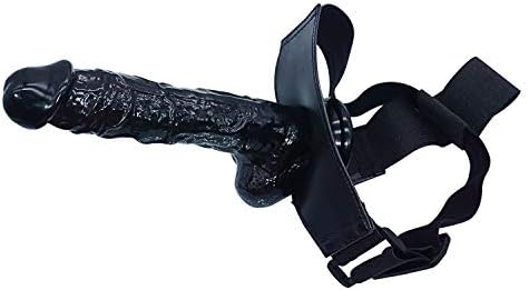 Lrwxhn 7.87 inch Waterproof Strápòn for Men Soft Smooth Panties Stráp Ôn Dídlõ with Harness Women G Spotter Pleasure (Color : Black)