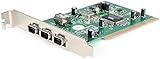 StarTech.com 4 Port PCI 1394a FireWire Adapter Card with Digital Video Editing Kit - PCI FireWire 400 - 1394 Card
