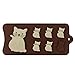 Cat Silicone Mold, Beasea 3pcs Kitty Cat Chocolate Mold Candy Fondant Chocolate Ice Molds Cake Decoration Non Stick Baking Tools