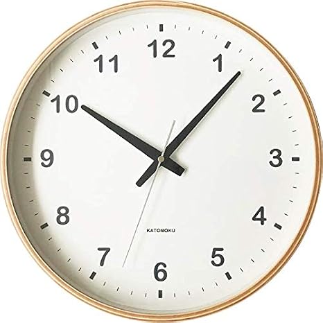 Amazon Co Jp Katomoku Plywood Clock ナチュラル スイープ 連続秒針 Km 33l F304mm 電波時計 ホーム キッチン