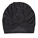 Voberry Kids Baby Bohemian Head Wrap Cap Cute Cotton Turban Knot Hat (Black)