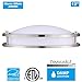 Cloudy Bay DCO1215830BN 12-inch 3000K Warm White Dimmable 15W 1050lm LED Flush Mount Ceiling Fixture -120W Incandescent Equivalent, ETL LED Saturn Flush Mount, Brushed Nickel
