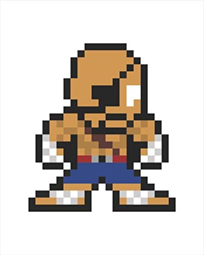 Street Fighter 8-Bit Sagat Poster Wall Decal Peel &amp; Stick Removable Vinyl Sticker Capcom Video Game
