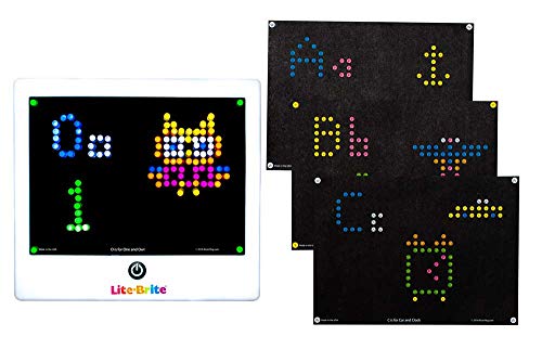 IllumiPeg Alphabet Refill templates for Basic Fun Lite Brite Magic Screen Retro Style (26 Sheets ...